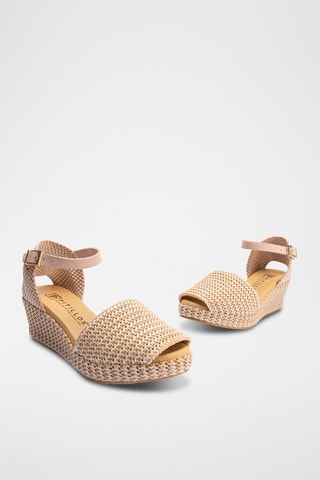 Sandali con zeppa - Beige