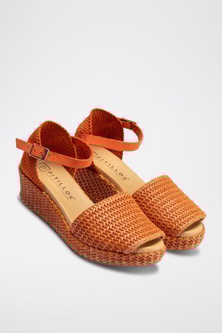 Sandali con zeppa - Arancione