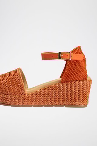 Sandali con zeppa - Arancione