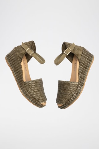 Sandali con zeppa - Verde