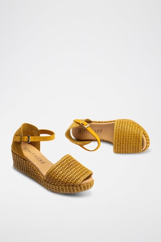 Sandali con zeppa - Giallo