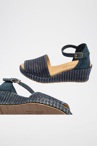 Sandali con zeppa - Blu