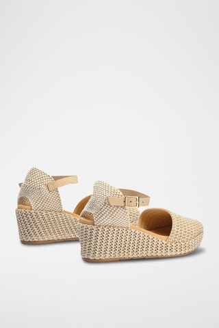 Sandali con zeppa - Beige