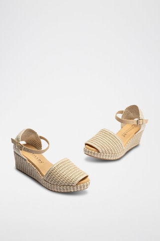 Sandali con zeppa - Beige