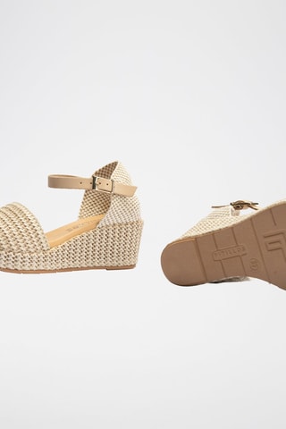 Sandali con zeppa - Beige