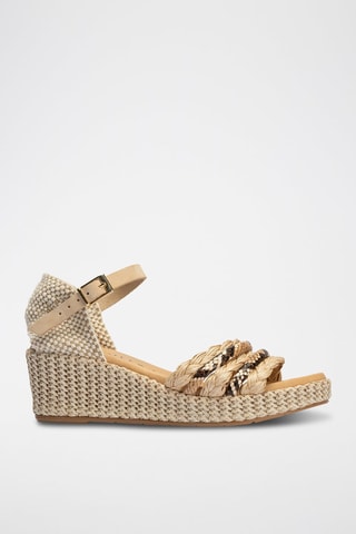 Sandali con zeppa - Beige