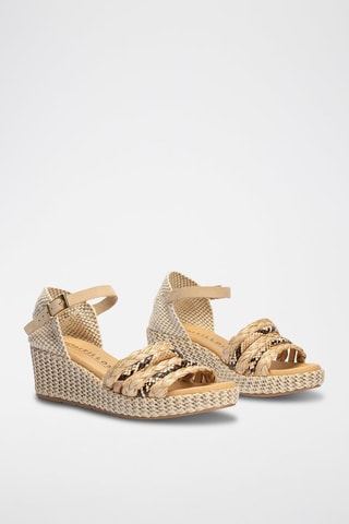 Sandali con zeppa - Beige