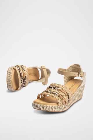 Sandali con zeppa - Beige