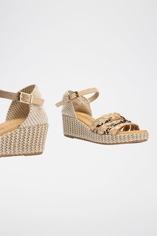 Sandali con zeppa - Beige