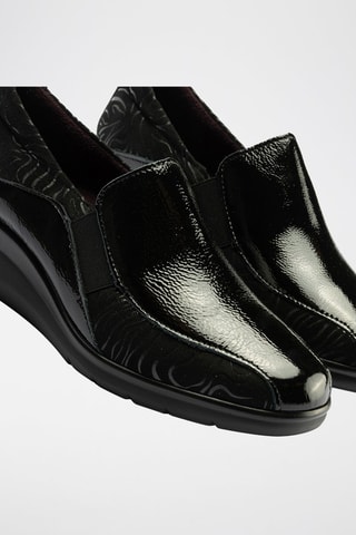 Mocassini in pelle verniciata - Nero