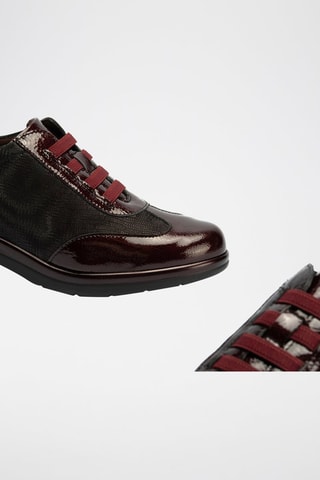 Stringate in pelle verniciata - Rosso