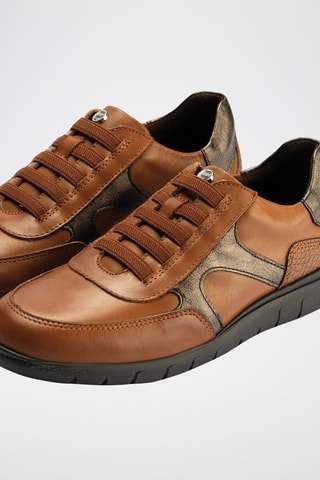 Sneakers in pelle nappa - Marrone