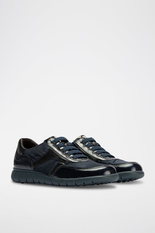 Sneakers in pelle verniciata - Blu