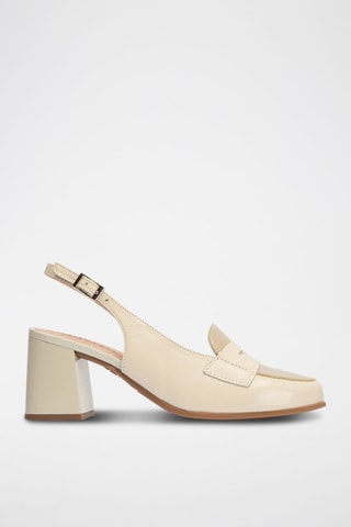 Décolleté in pelle - Beige