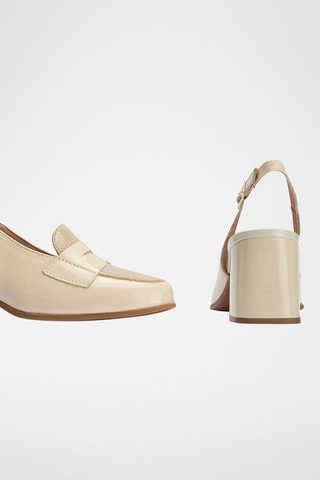 Décolleté in pelle - Beige