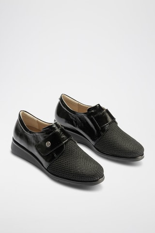 Sneakers in pelle verniciata - Nero