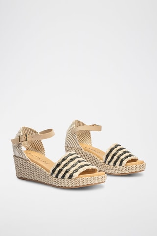 Sandali con zeppa - Beige