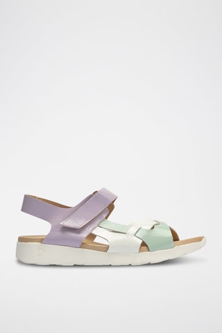 Sandali in pelle verniciata - Blu