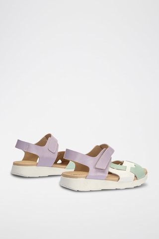 Sandali in pelle verniciata - Blu