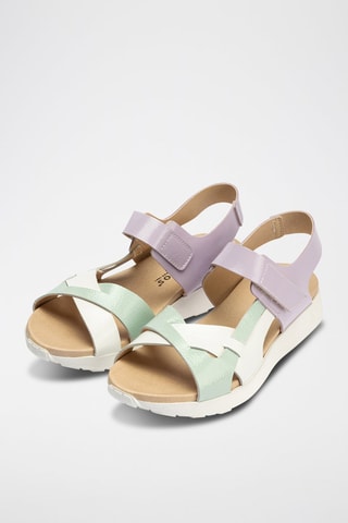 Sandali in pelle verniciata - Blu