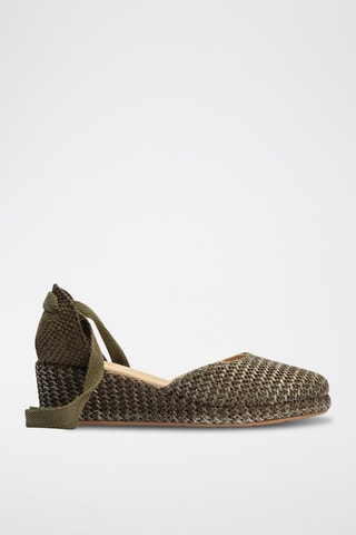 Espadrillas con zeppa - Verde