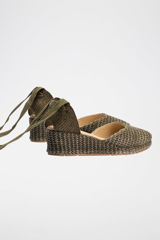 Espadrillas con zeppa - Verde