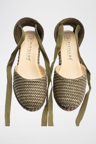 Espadrillas con zeppa - Verde