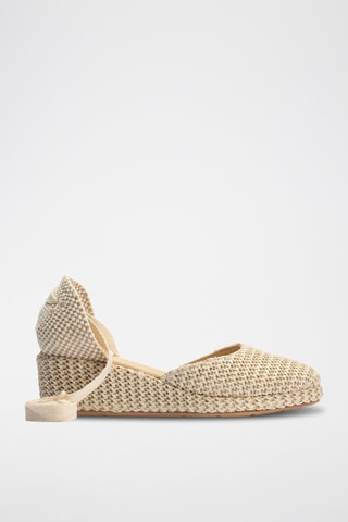 Espadrillas con zeppa - Beige