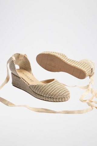 Espadrillas con zeppa - Beige