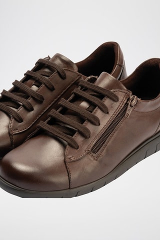 Sneakers in pelle nappa - Marrone