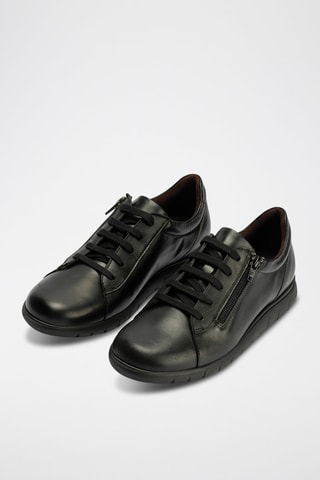 Nappaleren Sneakers - Zwart