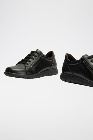 Nappaleren Sneakers - Zwart
