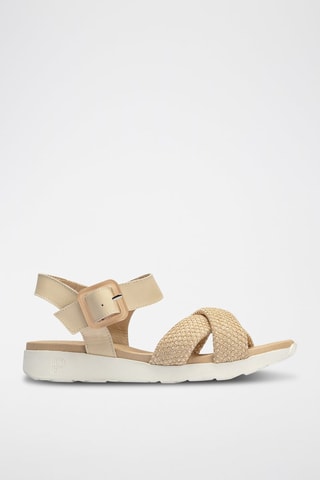 Sandali in pelle nappa - Beige
