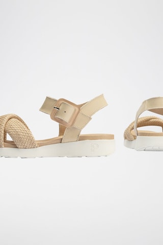 Sandali in pelle nappa - Beige