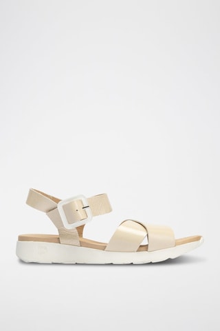 Sandali in pelle verniciata - Beige