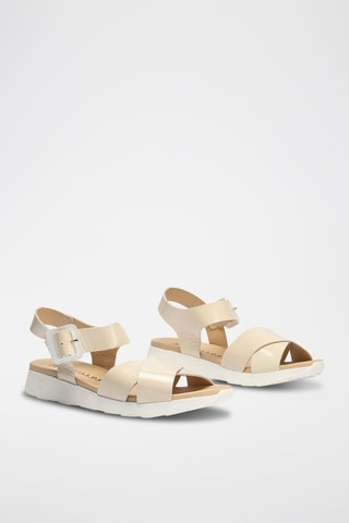 Sandali in pelle verniciata - Beige