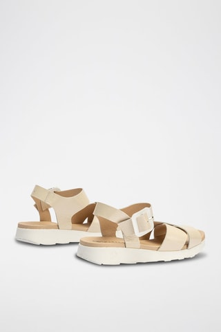 Sandali in pelle verniciata - Beige