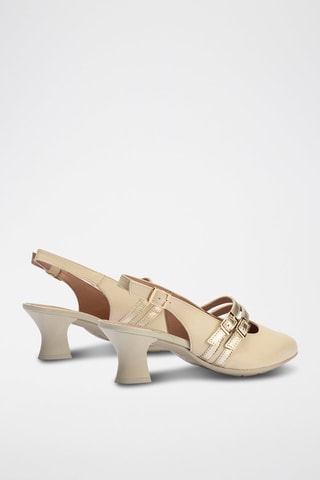 Scarpe baby con tacco in pelle nappa - Beige