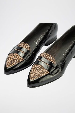 Mocassini in pelle verniciata - Nero