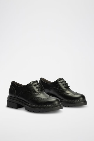Oxford in pelle nappa - Nero