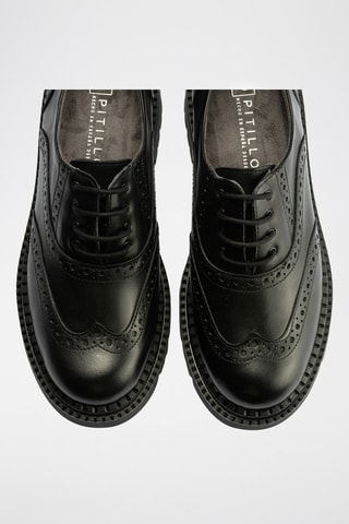Oxford in pelle nappa - Nero
