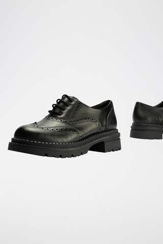 Oxford in pelle nappa - Nero
