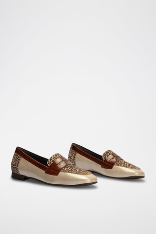 Mocassini in pelle - Beige e marrone