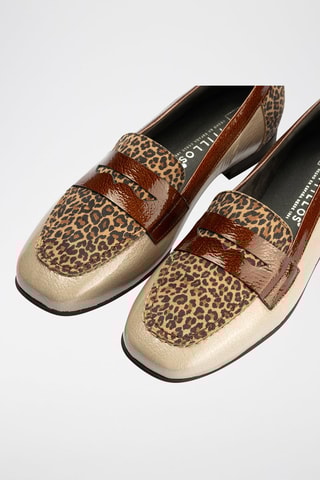 Mocassini in pelle - Beige e marrone