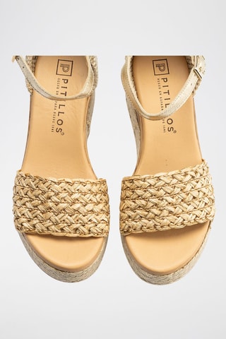 Sandali con zeppa - Beige