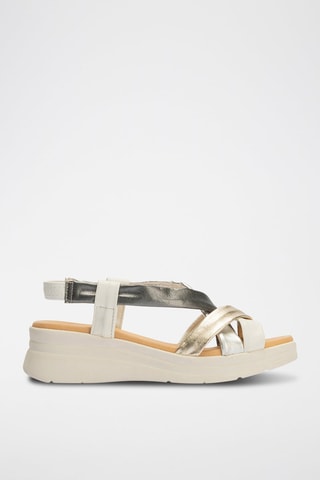 Sandali platform in pelle nappa - Bianco