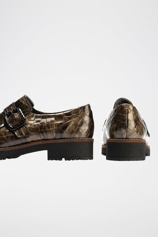 Mocassini in pelle verniciata - Grigio