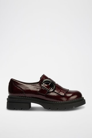 Monk strap in pelle verniciata - Rosso