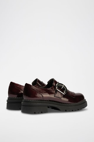 Monk strap in pelle verniciata - Rosso