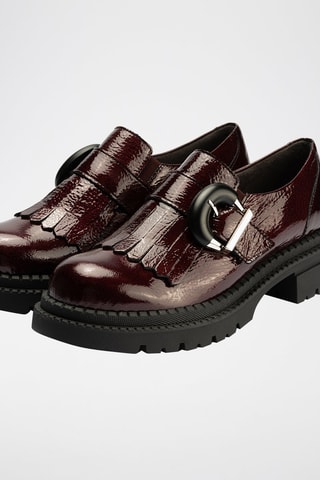 Monk strap in pelle verniciata - Rosso